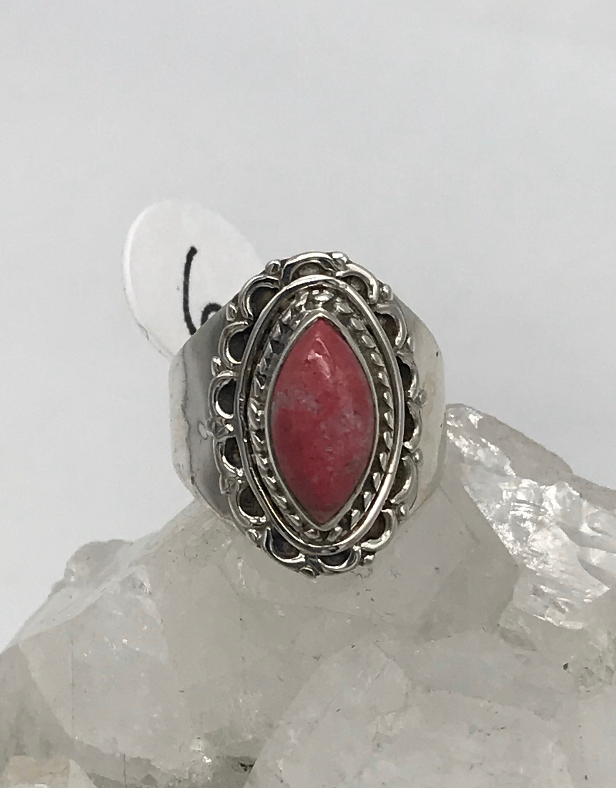 Beautiful Pink Thulite Ring, Size 6