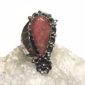 Beautiful Pink Thulite Ring, Size 7