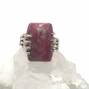 Beautiful Pink Thulite Ring, Size 8