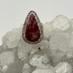 Beautiful Pink Thulite Ring, Size 7