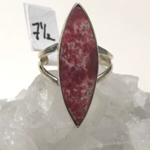 Beautiful Pink Thulite Ring, Size 7 1/2