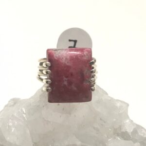 Beautiful Pink Thulite Ring, Size 7
