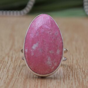Handmade 925 Sterling Silver Thulite Ring, Healing Gemstone Statement Ring, Boho Jewelry, Perfect, Christmas Gift
