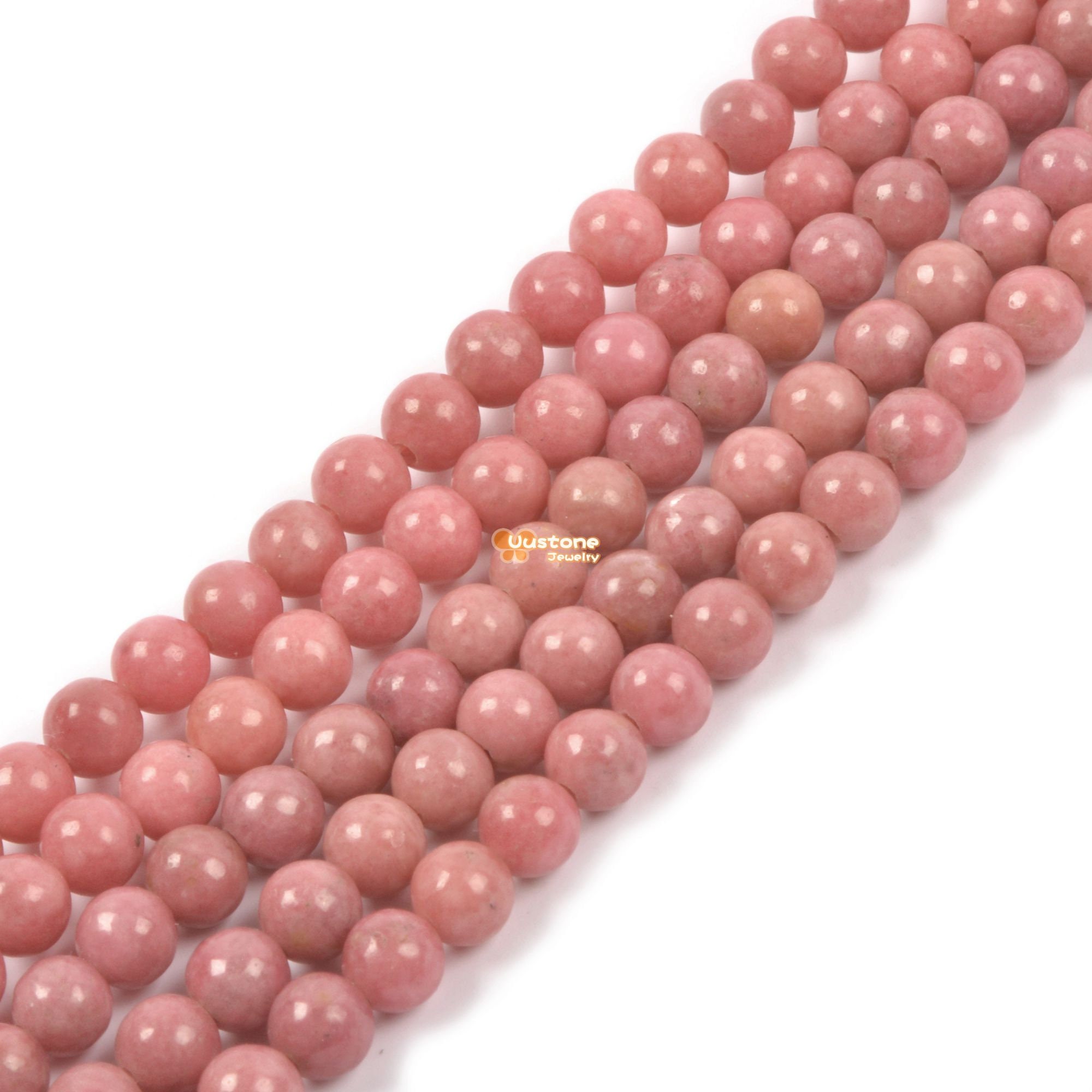 4mm Natural Thulite Round Ball Loose Beads Diy Jewelry Making Strand 15.5-16"