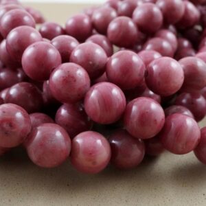 Thulite Beads (Round)(Smooth)(4mm)(6mm)(8mm)(10mm)(12mm)(16"Strand) Thulite Beads (Round)(Smooth)(4mm)(6mm)(8mm)(10mm)(12mm)(16"Strand)