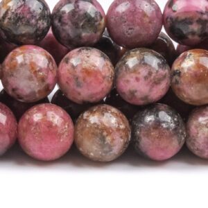 Genuine Natural Thulite Gemstone Beads 9MM Gray Pink Round AA Quality Loose Beads (124553) Genuine Natural Thulite Gemstone Beads 9MM Gray Pink Round AA Quality Loose Beads (124553)