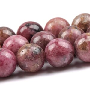 Gray Pink Thulite Beads Genuine Natural Grade AA Gemstone Round Loose Beads 8MM 10MM Bulk Lot Options Gray Pink Thulite Beads Genuine Natural Grade AA Gemstone Round Loose Beads 8MM 10MM Bulk Lot Options
