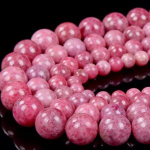 Natural Norwegian Thulite Gemstone Grade Aaa Round 5mm 6mm 7mm 8mm 9mm 10mm 11mm 12mm 13mm 14mm Loose Beads (d298)