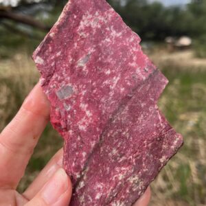 Thulite Lapidary Slab Natural Stone Not Polished For Cabbing Thulite Lapidary Slab Natural Stone Not Polished For Cabbing