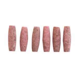 Thulite Matte Finish Barrel Loose Gemstone, 7x22 Mm, Thulite Jewelry Making Gemstone, Top Drilled, Set Of 6 Pieces