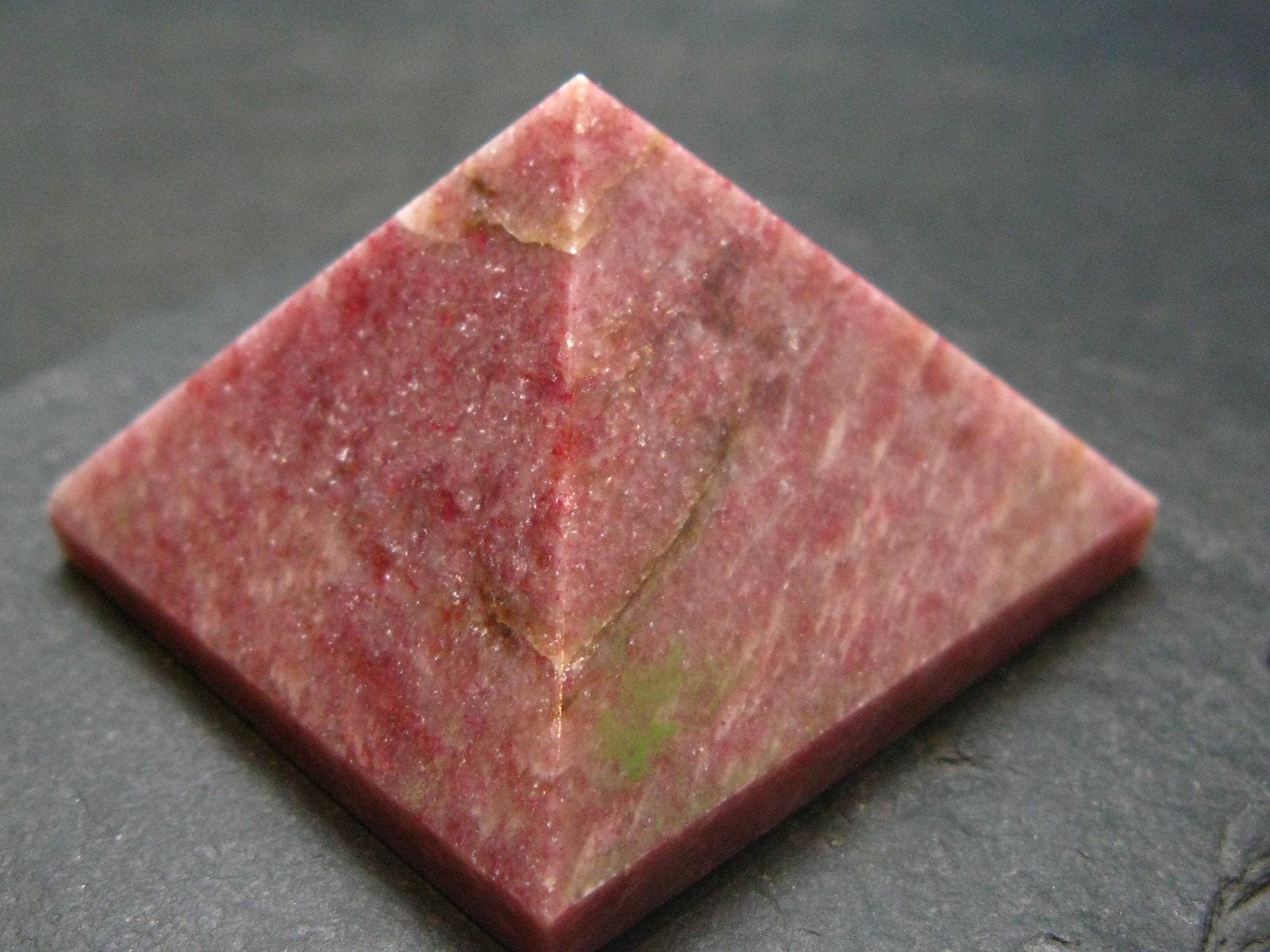 Rare Red Thulite Pyramid From Norway - 1.9" - 92.75 Grams Rare Red Thulite Pyramid From Norway - 1.9" - 92.75 Grams