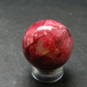 Rare Red Thulite Sphere Ball From Norway - 0.9" - 22.91 Grams Rare Red Thulite Sphere Ball From Norway - 0.9" - 22.91 Grams