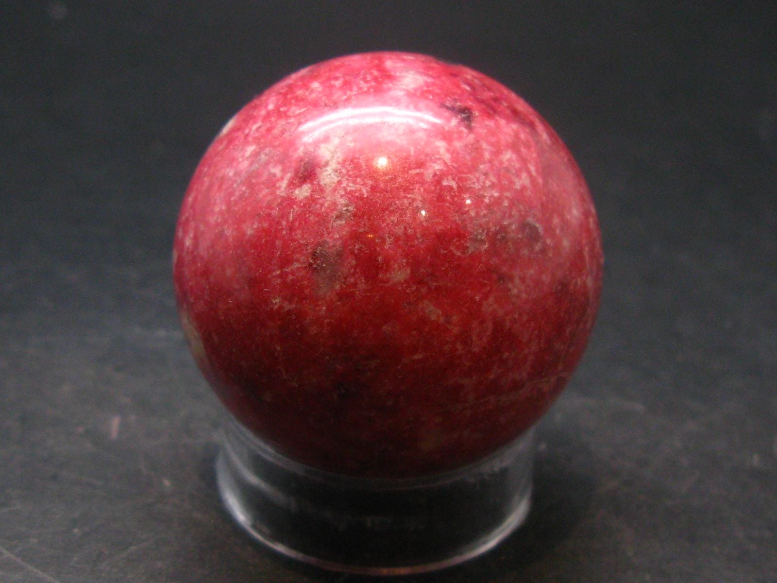 Rare Red Thulite Sphere Ball From Norway - 1.5" - 110.0 Grams Rare Red Thulite Sphere Ball From Norway - 1.5" - 110.0 Grams