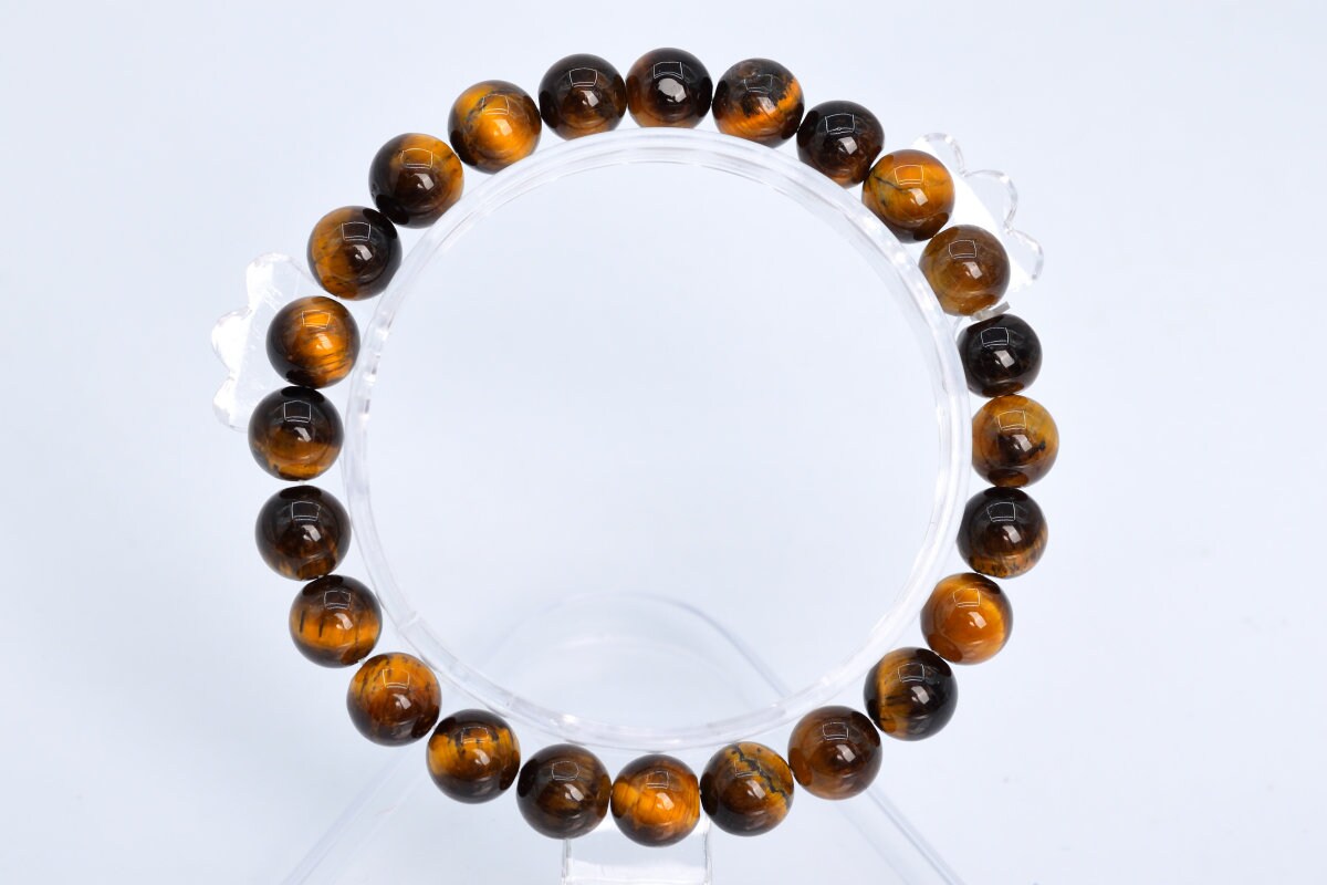 8mm Yellow Tiger Eye Beads Bracelet Grade A Genuine Natural Round Gemstone 7" Bulk Lot Options (106606h-2013)