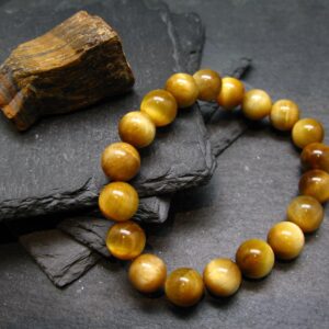 Golden Tiger Eye Genuine Bracelet ~ 7 Inches ~ 10mm Round Beads Golden Tiger Eye Genuine Bracelet ~ 7 Inches ~ 10mm Round Beads