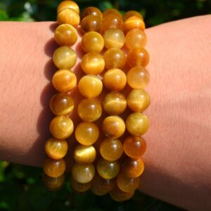 Natural Tiger Eyes Stone Stretchy Bracelet,handmade Women/men Bracelet,gemstone Round Bracelet,for Gift Bracelet,healing Round Bracelet.