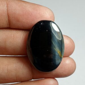 Blue Tiger Eye Gemstone Cabochon: Handmade Jewelry Making (28x20 Mm, 26cts.) Blue Tiger Eye Gemstone Cabochon: Handmade Jewelry Making (28x20 Mm, 26cts.)