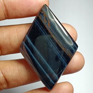 Blue Tiger Eye Cabochon: Handmade Gemstone Jewelry (46x31 Mm, 60cts) #150 Blue Tiger Eye Cabochon: Handmade Gemstone Jewelry (46x31 Mm, 60cts) #150