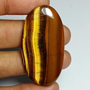 Handmade Tiger Eye Gemstone Cabochon, 72 Ct. (47X24 MM)
