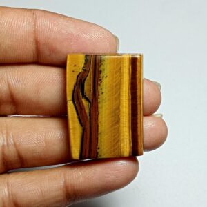 Handmade Tiger Eye Cabochon: Loose Gemstone (46ct, 31x22 Mm) Handmade Tiger Eye Cabochon: Loose Gemstone (46ct, 31x22 Mm)