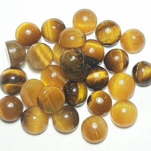Natural Tiger Eye Round Cabochon Gemstone: Jewelry Making (3-20mm) Natural Tiger Eye Round Cabochon Gemstone: Jewelry Making (3-20mm)