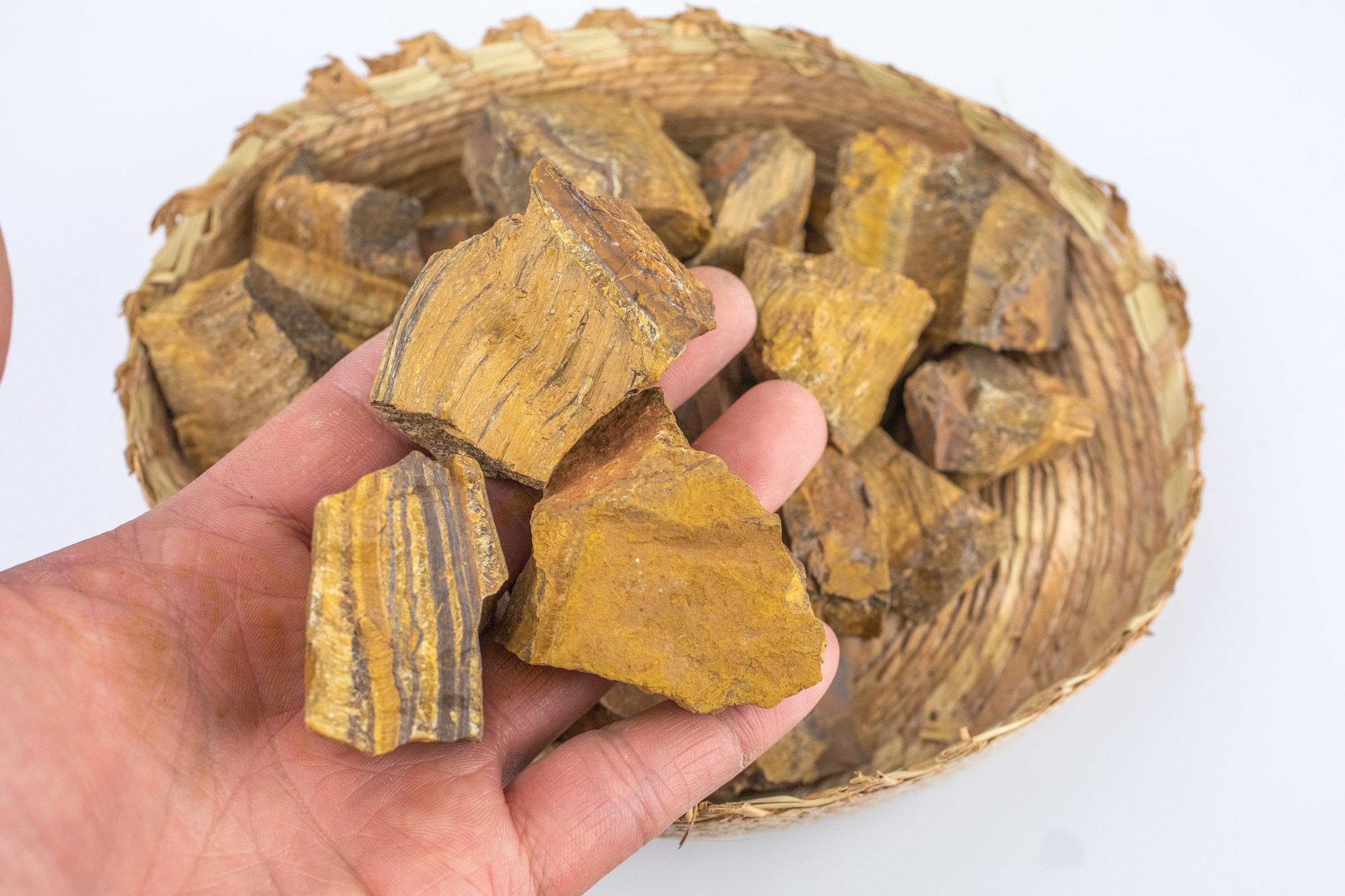 1 Pc Rough Natural Tiger Eye Big Palm Stone Chunks Gemstone- 1-2 Inch 1 Pc Rough Natural Tiger Eye Big Palm Stone Chunks Gemstone- 1-2 Inch