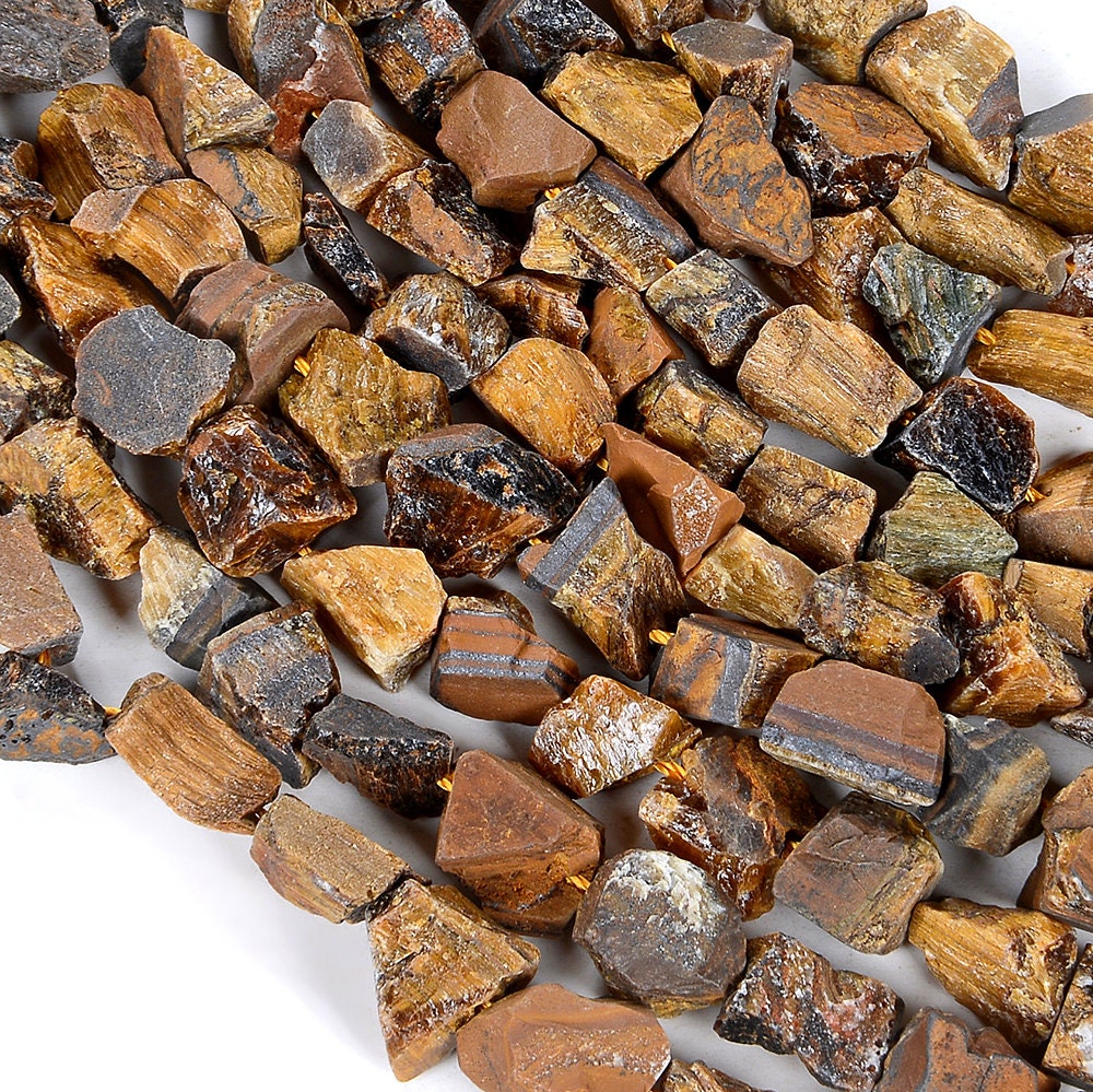 12-8mm Cognac Yellow Tiger Eye Gemstone Rough Nugget Chunks Loose Beads (s6) 12-8mm Cognac Yellow Tiger Eye Gemstone Rough Nugget Chunks Loose Beads (s6)