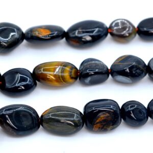 6-8MM Blue Tiger Eye Beads Pebble Nugget Grade AA Genuine Natural Gemstone Beads 15"/7.5" Bulk Lot Options (108472) 6-8MM Blue Tiger Eye Beads Pebble Nugget Grade AA Genuine Natural Gemstone Beads 15"/7.5" Bulk Lot Options (108472)