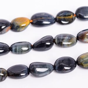 8-10MM Yellow Blue Tiger Eye Beads Pebble Nugget Grade AA Genuine Natural Gemstone Loose Beads 15.5" /7.5" Bulk Lot Options (108564) 8-10MM Yellow Blue Tiger Eye Beads Pebble Nugget Grade AA Genuine Natural Gemstone Loose Beads 15.5" /7.5" Bulk Lot Options (108564)