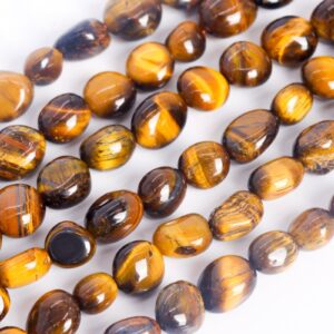 Genuine Natural Yellow Tiger Eye Loose Beads Grade A Pebble Nugget Shape 7-9mm Genuine Natural Yellow Tiger Eye Loose Beads Grade A Pebble Nugget Shape 7-9mm