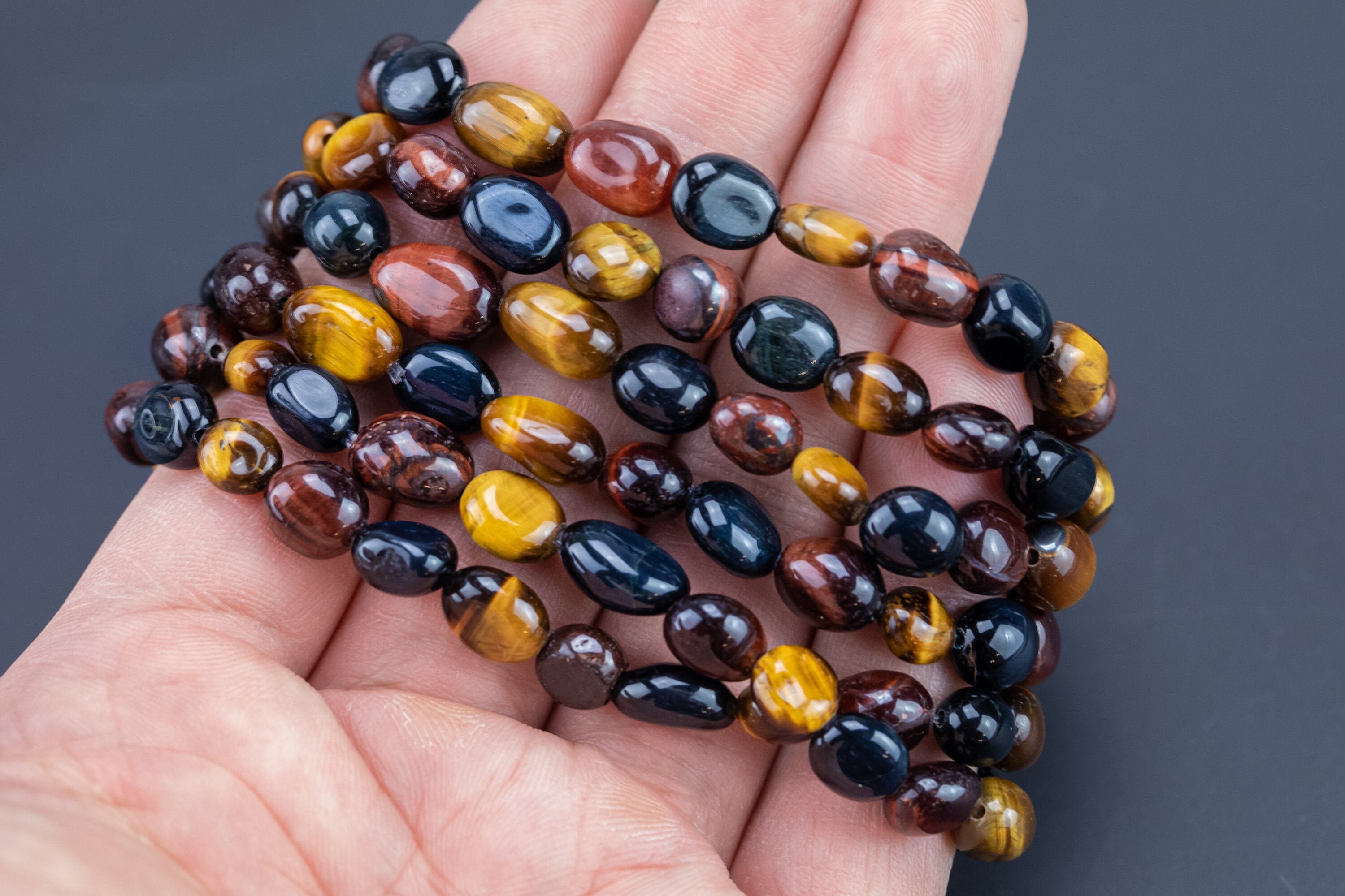 Multi Tiger Eye Tiger's Eye Gemstone Bracelet Bracelet Stretchy String Oval Bracelet Natural Gemstone Bracelets - Gemstone Nugget Bracelets Multi Tiger Eye Tiger's Eye Gemstone Bracelet Bracelet Stretchy String Oval Bracelet Natural Gemstone Bracelets - Gemstone Nugget Bracelets