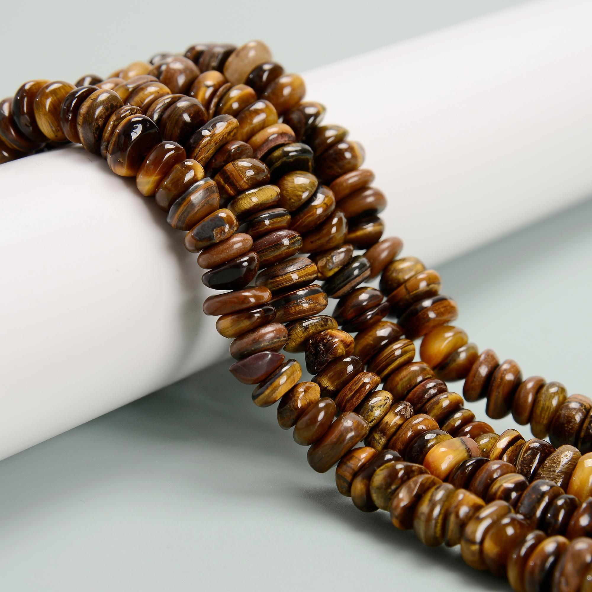 Natural Yellow Tiger Eye Pebble Nugget Chips Beads 3-5mm X 8-10mm 15.5'' Strand Natural Yellow Tiger Eye Pebble Nugget Chips Beads 3-5mm X 8-10mm 15.5'' Strand