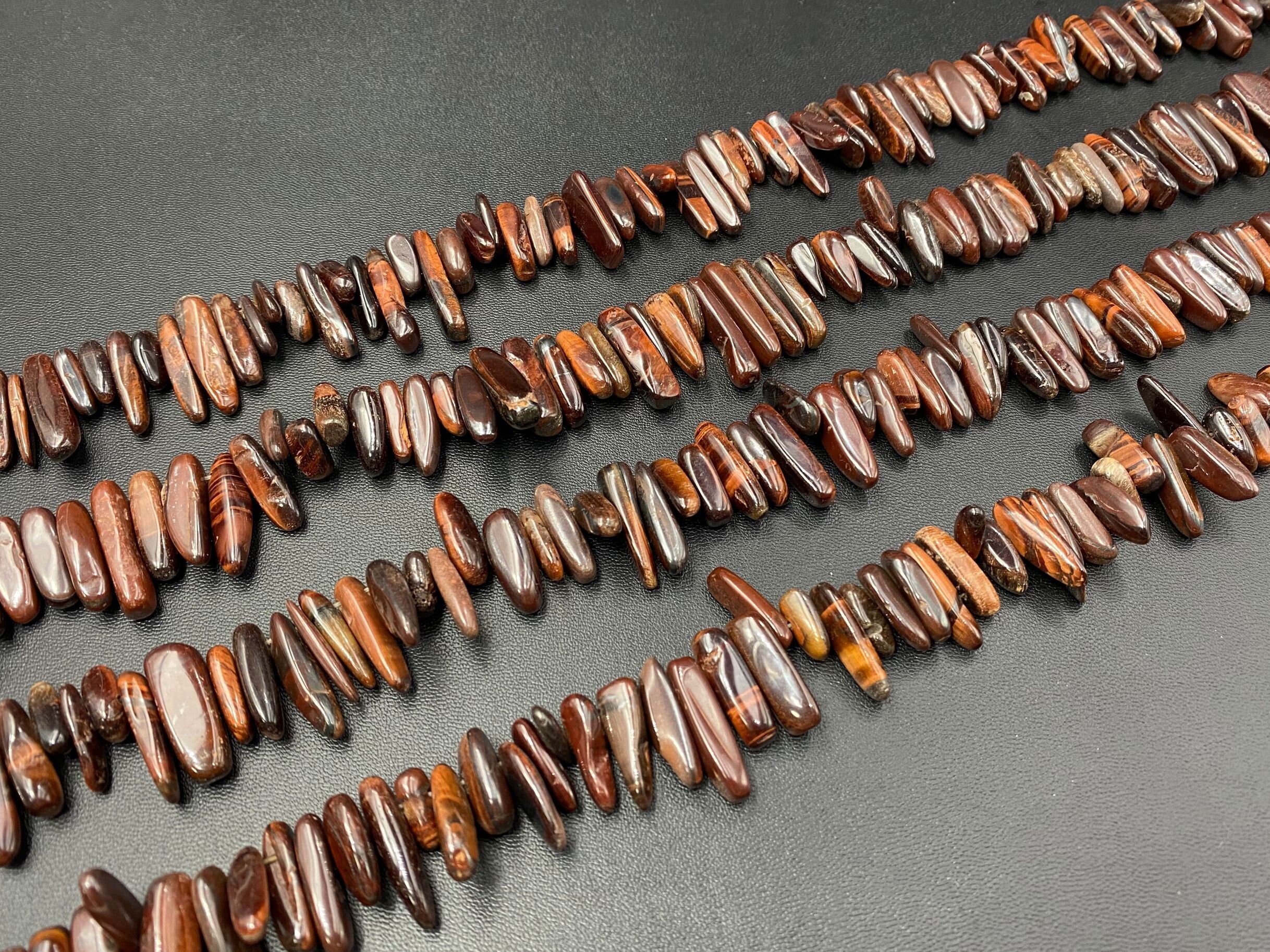 Red Tiger Eye Chip Beads Tiny Tiger Eye Stick Spike Beads Polished Tiger Stone Shard Beads Beading Supplies 10-25mm 15.5" Full Strand Red Tiger Eye Chip Beads Tiny Tiger Eye Stick Spike Beads Polished Tiger Stone Shard Beads Beading Supplies 10-25mm 15.5" Full Strand