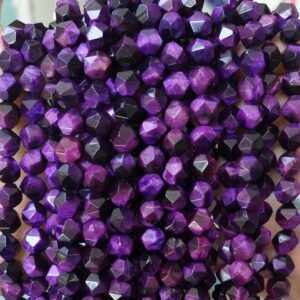 Star Cut Faceted Purple Tiger's Eye Nugget Beads,6mm 8mm 10mm 12mm Faceted Tiger Eye Beads Wholesale Supply,one Strand 15" Star Cut Faceted Purple Tiger's Eye Nugget Beads,6mm 8mm 10mm 12mm Faceted Tiger Eye Beads Wholesale Supply,one Strand 15"