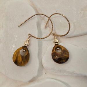 Gold Filled And Tiger Eye Earrings Gold Filled And Tiger Eye Earrings