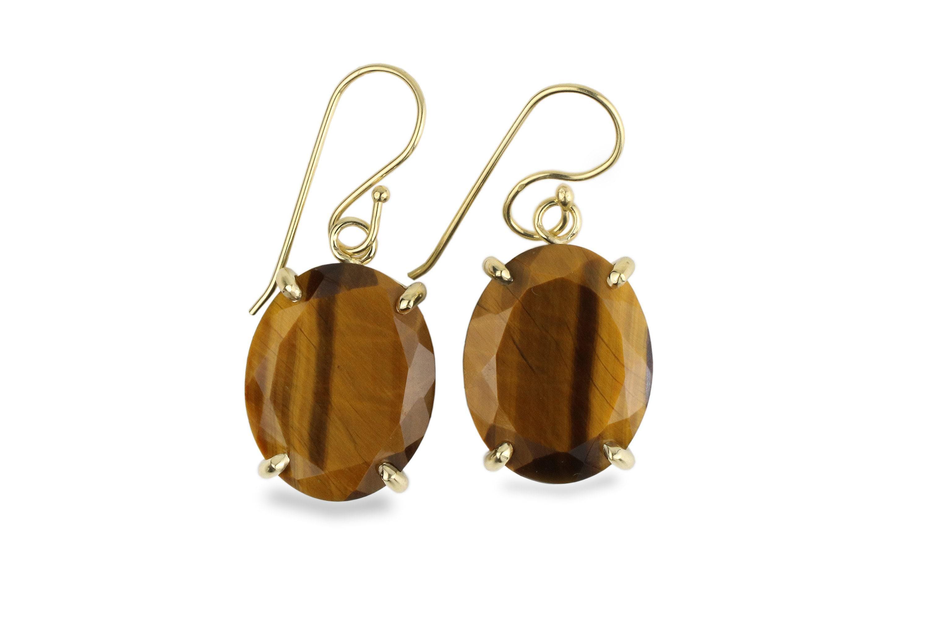 Oval Cut Tiger Eye Earrings · Oval Earrings · Gemstone Earrings · Long Big Earrings · Gold Earrings · Gold Dangle Earrings Oval Cut Tiger Eye Earrings · Oval Earrings · Gemstone Earrings · Long Big Earrings · Gold Earrings · Gold Dangle Earrings