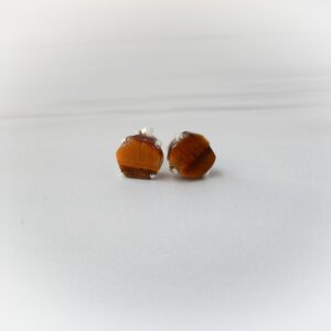 Tiger Eye Earrings Sterling Silver • Gemstone Stud Earrings • Rough Gemstone Earring • Tiger Eye Stud Earring • Affordable Gift • Great Gift Tiger Eye Earrings Sterling Silver • Gemstone Stud Earrings • Rough Gemstone Earring • Tiger Eye Stud Earring • Affordable Gift • Great Gift
