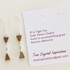 Sterling Silver And Tiger Eye Earrings Sterling Silver And Tiger Eye Earrings