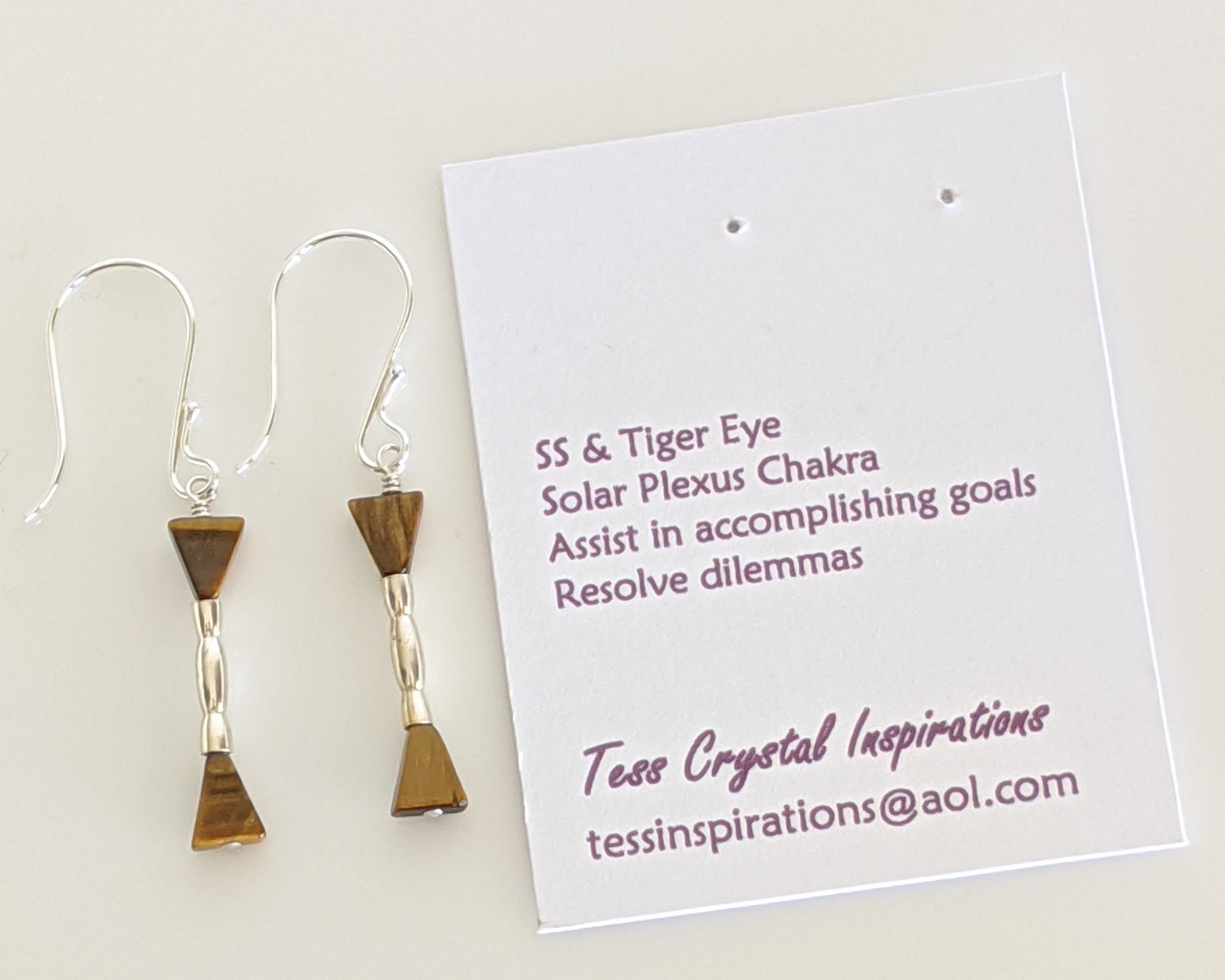 Sterling Silver And Tiger Eye Earrings Sterling Silver And Tiger Eye Earrings