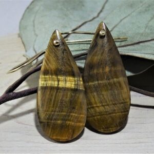 Tigers Eye Tiger Eye Earrings | Long Dangle Brown Gemstone Teardrop Earrings | 14k Gold Tiger Eye Tear Drop Jewelry | Healing Gemstone Tigers Eye Tiger Eye Earrings | Long Dangle Brown Gemstone Teardrop Earrings | 14k Gold Tiger Eye Tear Drop Jewelry | Healing Gemstone