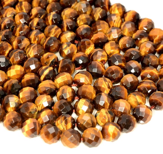 10mm Yellow Tiger Eye Gemstone Grade Aaa Faceted Round Loose Beads 16 Inch Full Strand Lot 1,2,6,12 And 50 (80005647-472) 10mm Yellow Tiger Eye Gemstone Grade Aaa Faceted Round Loose Beads 16 Inch Full Strand Lot 1,2,6,12 And 50 (80005647-472)