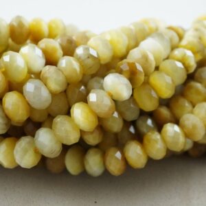Golden Tiger Eye Beads (Rondelle)(Faceted)(6x4mm)(15.5"Strand)