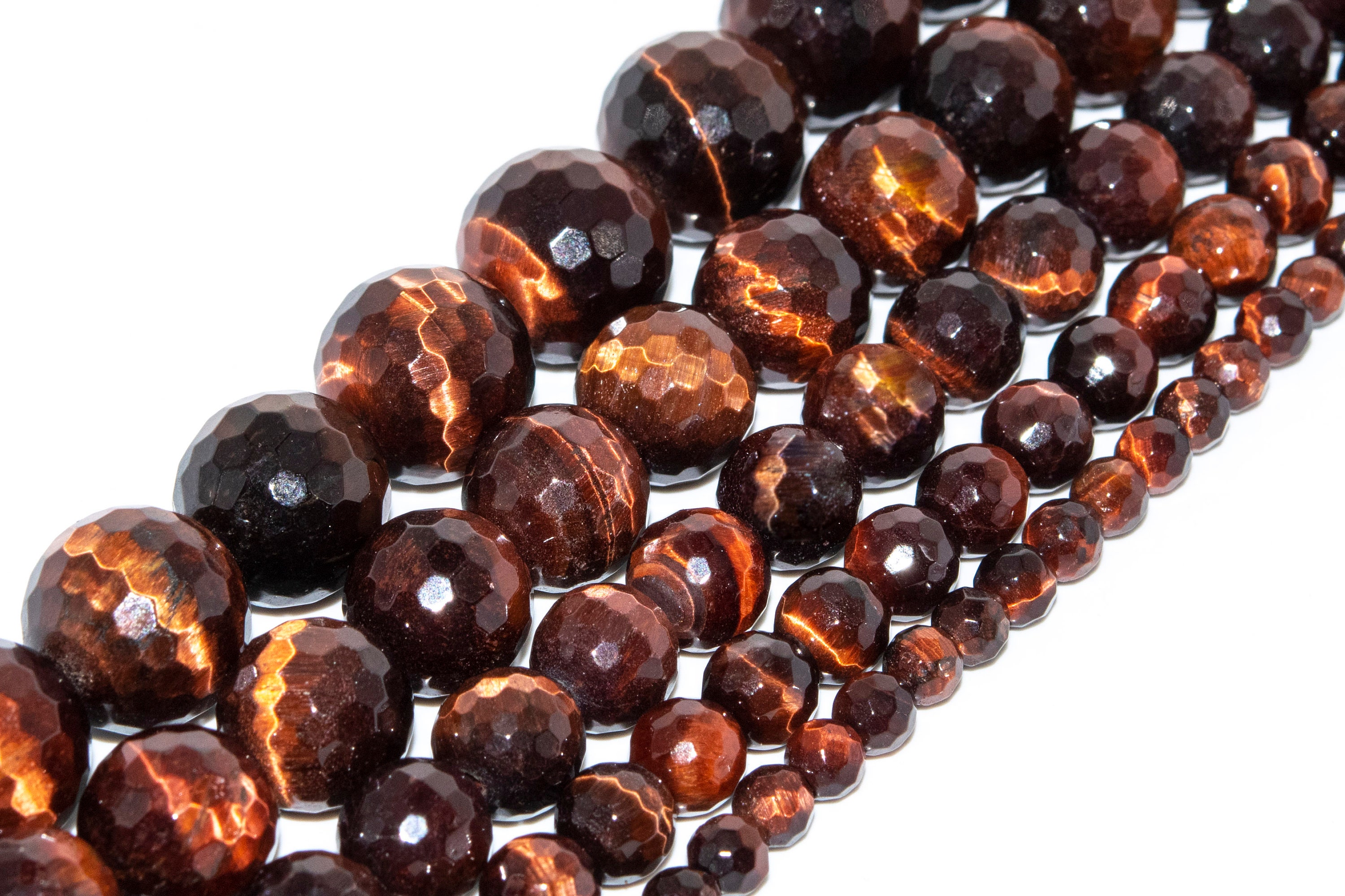 Hawk Eye Mahogany Red Tiger Eye Beads Genuine Natural Grade Aaa Gemstone Micro Faceted Round Loose Beads 6mm 8mm 10mm 12mm Bulk Lot Options