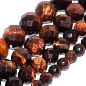 Hawk Eye Mahogany Red Tiger Eye Beads Genuine Natural Grade Aaa Gemstone Faceted Round Loose Beads 4mm 6mm 8mm 10mm 12mm Bulk Lot Options