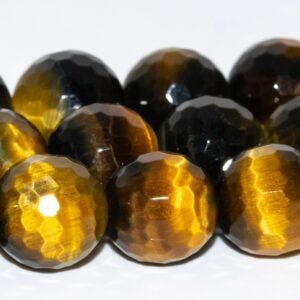 Hawk Eye Yellow Blue Tiger Eye Beads Genuine Natural Grade Aaa Gemstone Micro Faceted Round Loose Beads 6mm 8mm 10mm 12mm Bulk Lot Options