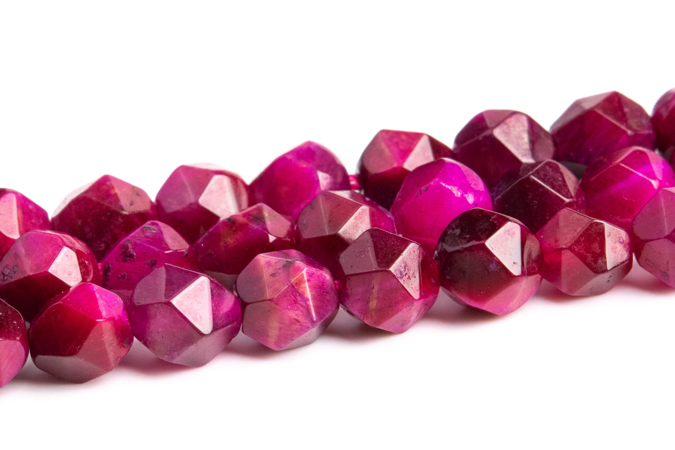 Rose Red Tiger Eye Beads Grade Aa Gemstone Star Cut Faceted Loose Beads 6mm 8mm Bulk Lot Options