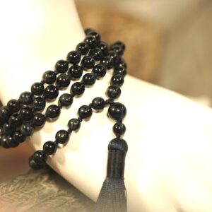 Blue Tiger-eye Mala • Very Dark Blue Tiger Eye Necklace • 6mm • 108+1 • Hand-knotted • Long Tassel • Solving Difficult Problems • 4576 Blue Tiger-eye Mala • Very Dark Blue Tiger Eye Necklace • 6mm • 108+1 • Hand-knotted • Long Tassel • Solving Difficult Problems • 4576