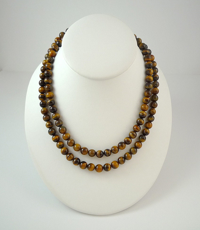 Long Tiger Eye Gemstone Bead Necklace 34 Inch Golden Brown Tigers Eye Necklace Long Tigereye Strand Long Tiger Eye Gemstone Bead Necklace 34 Inch Golden Brown Tigers Eye Necklace Long Tigereye Strand