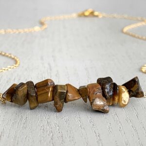 Real Tigers Eye Necklace Gold, Boho Gemstone Choker, Natural Tigers Eye Crystal Necklace Silver, Spiritual Gift For Her, Protection Jewelry Real Tigers Eye Necklace Gold, Boho Gemstone Choker, Natural Tigers Eye Crystal Necklace Silver, Spiritual Gift For Her, Protection Jewelry