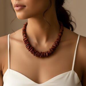 Red Tiger Eye Chip Beaded Necklace · Natural Gemstone Statement Choker · Semi Precious Necklace · Handmade Necklace For Women Red Tiger Eye Chip Beaded Necklace · Natural Gemstone Statement Choker · Semi Precious Necklace · Handmade Necklace For Women